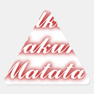 Red Cupcakes Vodka  Hakuna Matata FUNNY. Triangle Sticker