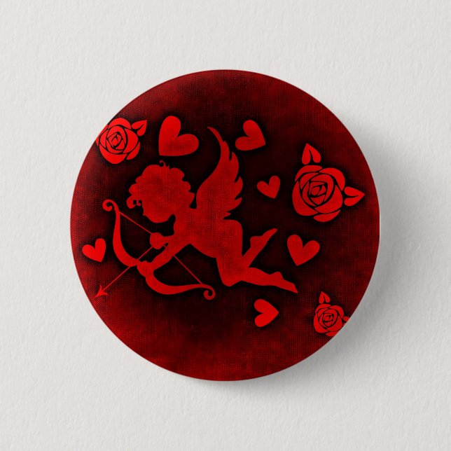 Red Cupido 2 Inch Round Button (Front)