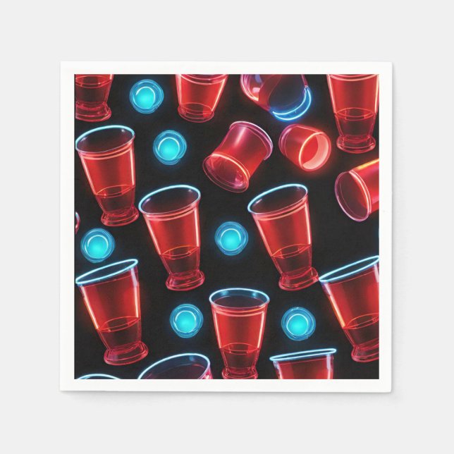 Red Cups Beer Bash Napkin (Front)