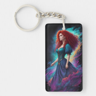 red curls Acrylic Keychain
