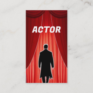 Red Curtain Actor Business Card