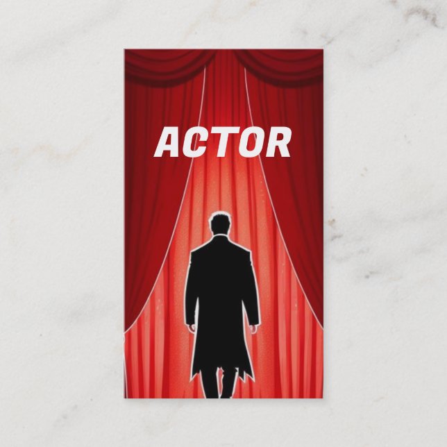 Red Curtain Actor Business Card (Front)