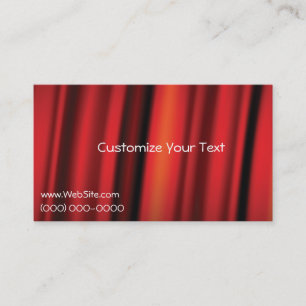 Red curtain background business card template