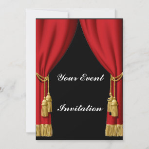 Red Curtain Invitation