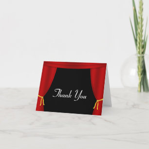 Red Curtain Thank You Card