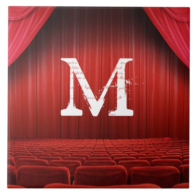 Red Curtain Theatre Monogram Display Tile (Front)