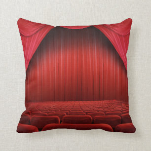 Red Curtain Theatre Throw Couch Pillow