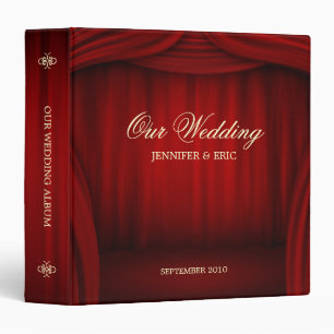Red Curtains Stage Wedding Planner Binder