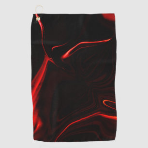 Red curves or undulations in darkest red fund golf towel