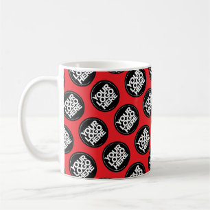 Red Custom logo business pattern employee Coffee Mug