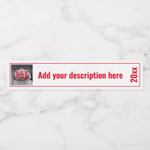 Red Custom Replacement RING BINDER SPINE LABELS