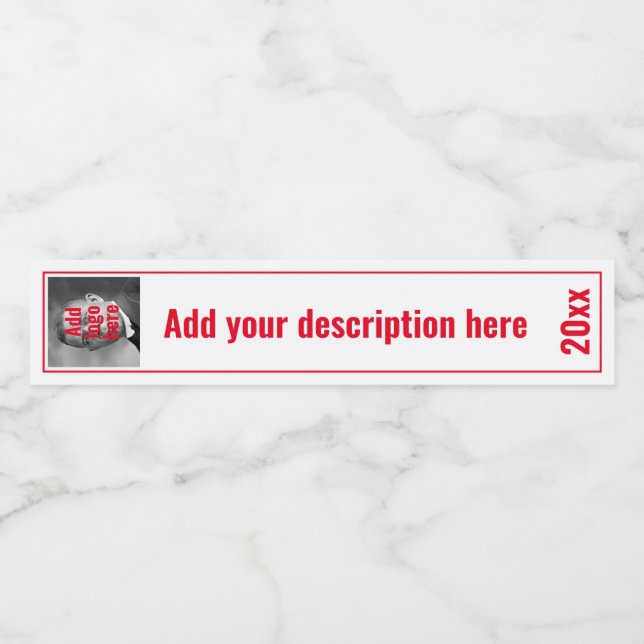 Red Custom Replacement RING BINDER SPINE LABELS (Single Label)