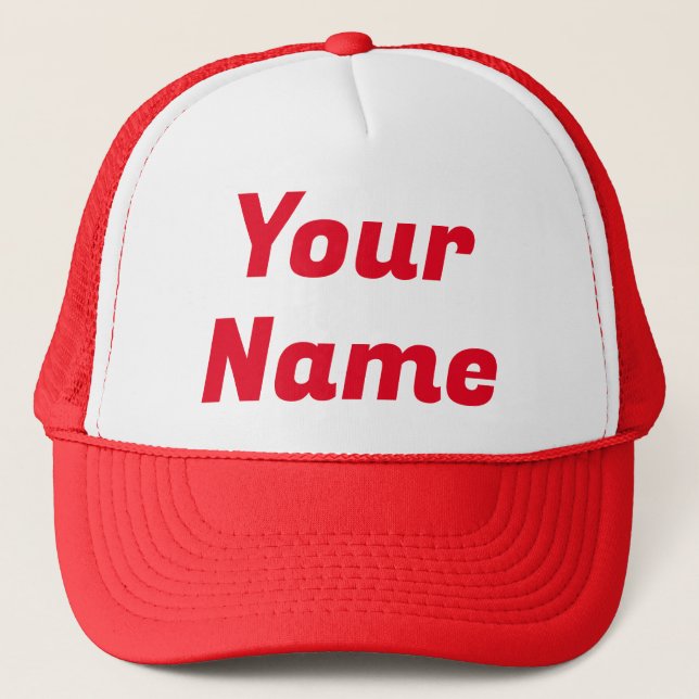 Red CUSTOMIZABLE Trucker Hat (Front)
