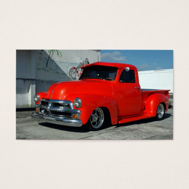 Red Customized Pickup Truck (Front)