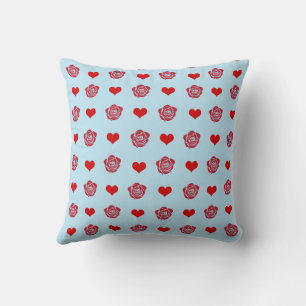 Red Cute Cozy Modern Romantic Chic Stylish Heart Throw Pillow
