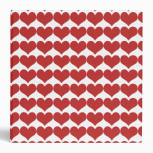 Red Cute Hearts Motif Classeur 2 en
