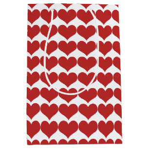 Red Cute Hearts Pattern Gift Bag