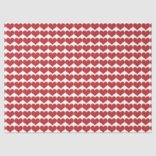 Red Cute Hearts Pattern Tissue Paper