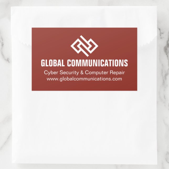 Red Cyber Technology Computer Company Custom Sticker (Bag)