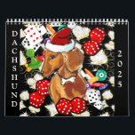Red Dachshund   Calendar<br><div class="desc">Cute Dachshund Art Products!</div>