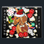 Red Dachshund   Calendar<br><div class="desc">Cute Dachshund Art Products!</div>