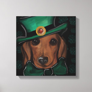 Red Dachshund Canvas Print