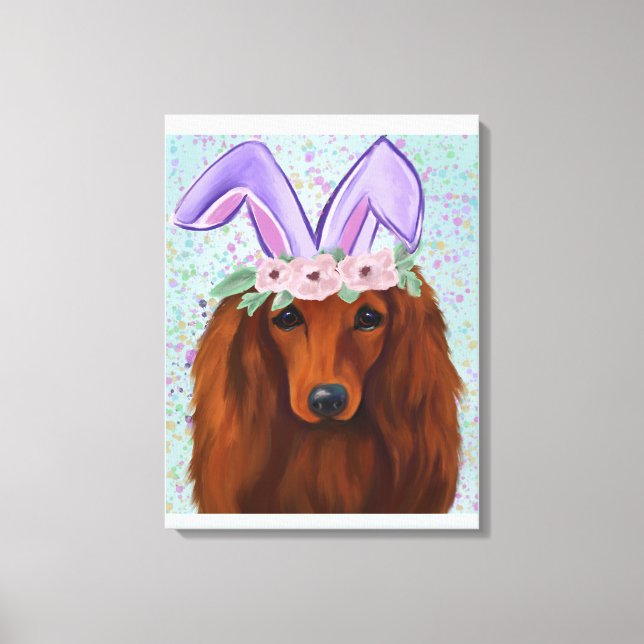 RED DACHSHUND             CANVAS PRINT (Front)