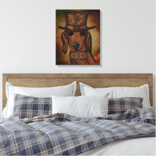 RED DACHSHUND CANVAS PRINT