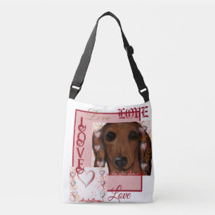 Red Dachshund   Crossbody Bag