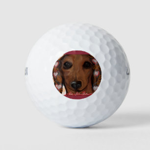Red Dachshund Golf Balls