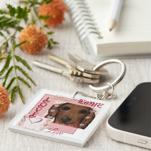 Red Dachshund       Keychain