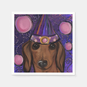 Red Dachshund Napkin
