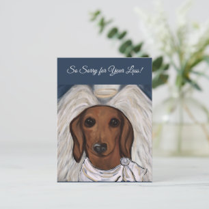 Red Dachshund Postcard