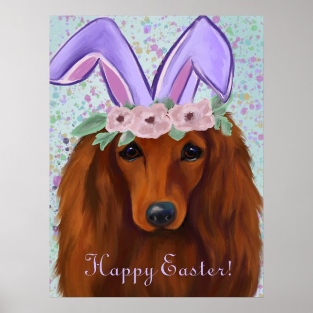 RED DACHSHUND            POSTER (Front)