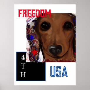 Red Dachshund      Poster