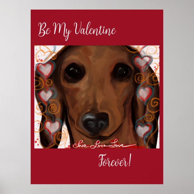 RED DACHSHUND            POSTER (Front)