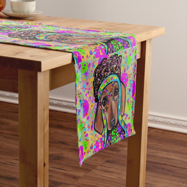 RED DACHSHUND               SHORT TABLE RUNNER (In Situ)