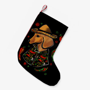 Red Dachshund Small Christmas Stocking