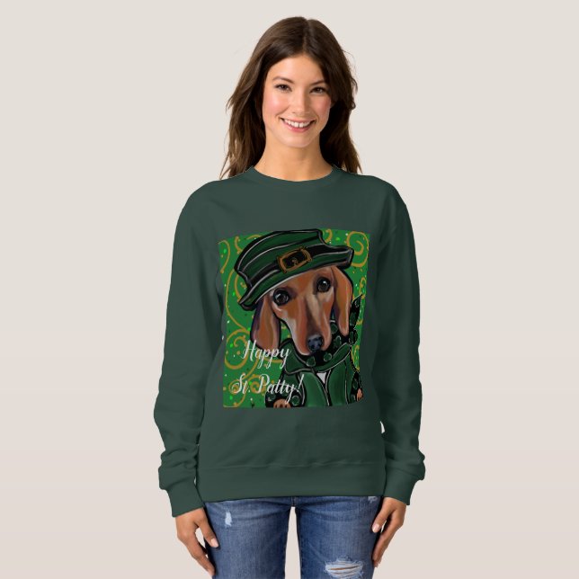 RED DACHSHUND     SWEATSHIRT (Front Full)