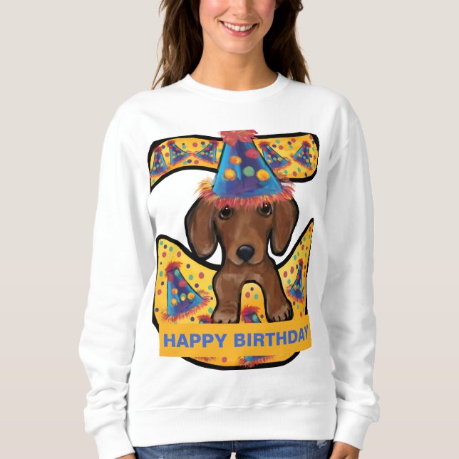 RED DACHSHUND SWEATSHIRT (Front)