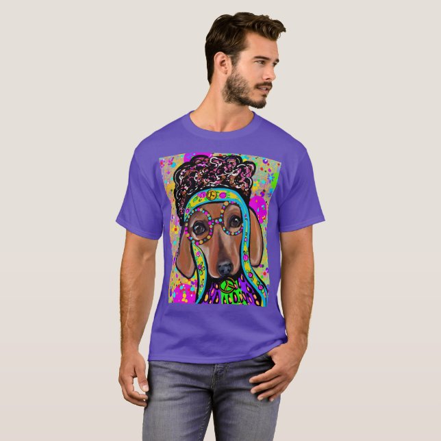 RED DACHSHUND       T-Shirt (Front Full)