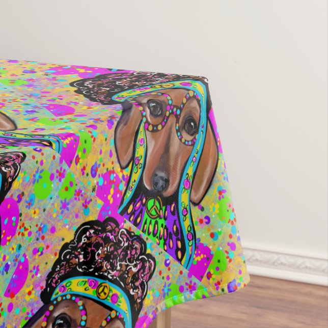 RED DACHSHUND              TABLECLOTH (In Situ)