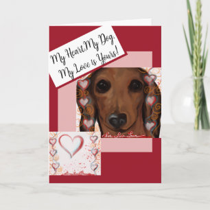 Red Dachshund   Thank You Card