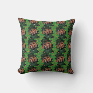 RED DACHSHUND      THROW PILLOW