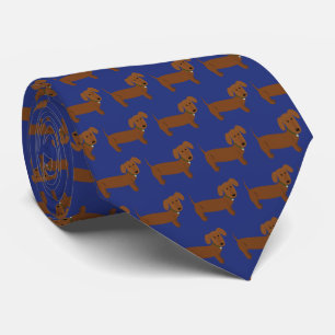 Red Dachshund Tie
