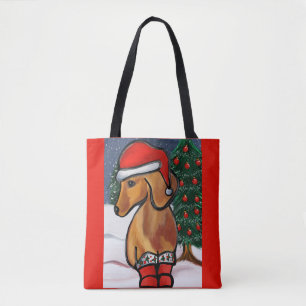 Red Dachshund      Tote Bag