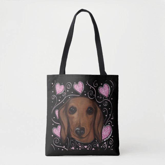 Red Dachshund         Tote Bag (Front)