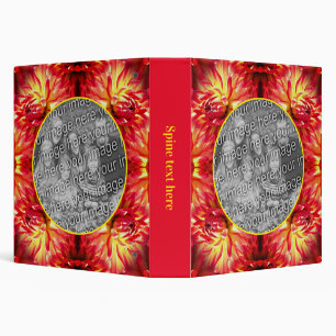 Red Dahlia Flower Frame Create Your Own Photo Binder