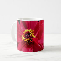 Red Dahlia Flower Personalized