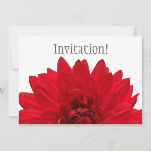 Red Dahlia Invitation